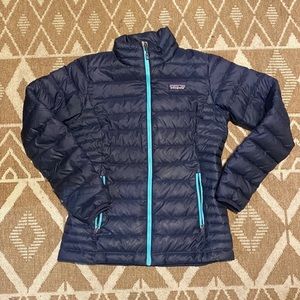 Patagonia down sweater puffer jacket navy blue